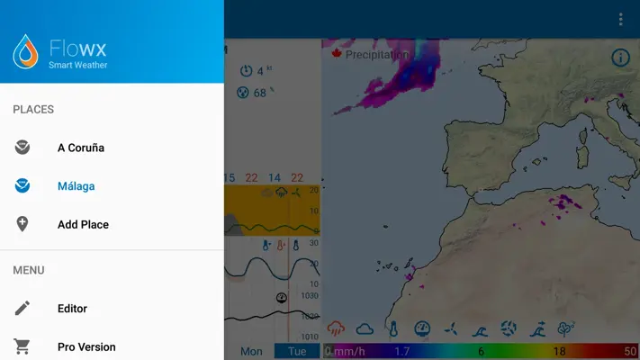 WeatherBomb android App screenshot 1