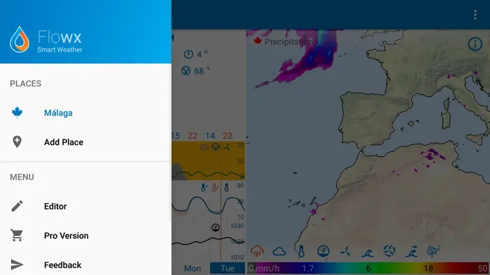 WeatherBomb android App screenshot 2